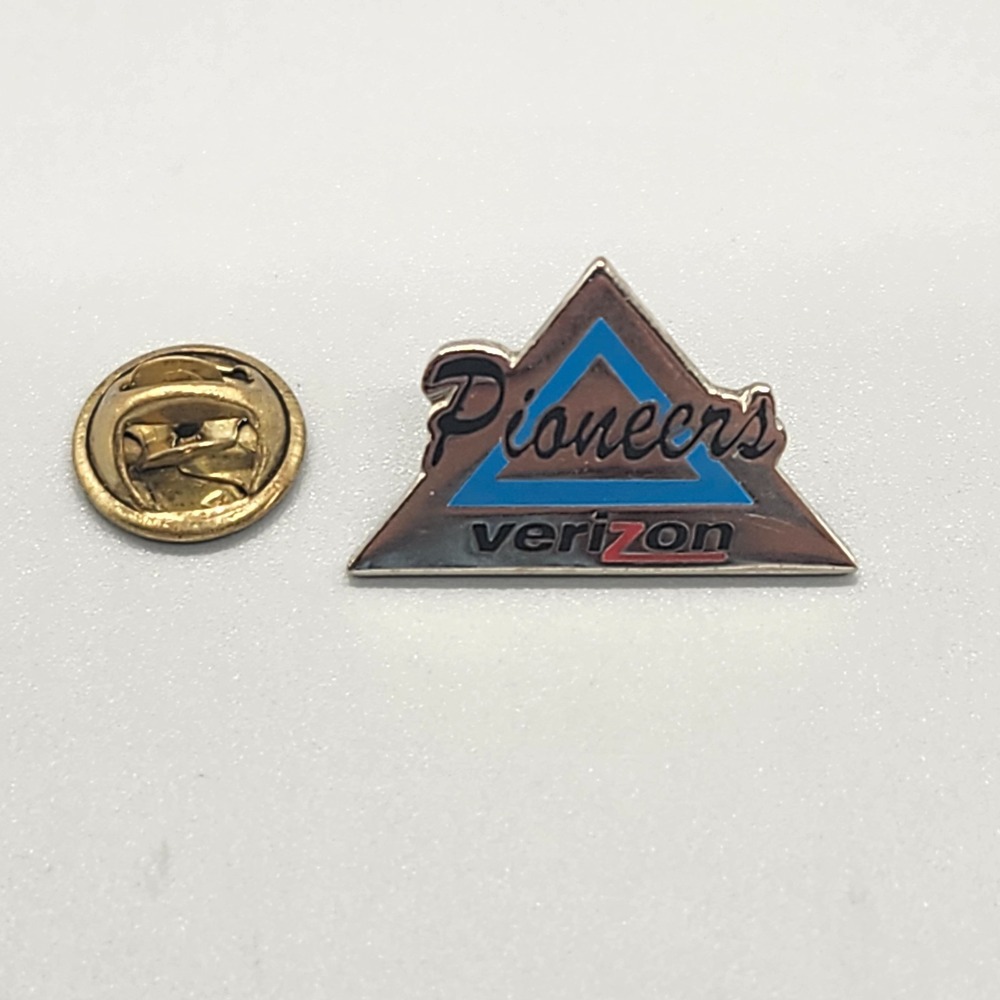 Vintage Verizon Telephone Pioneers Officer Lapel Pin Enamel Service Award Silver